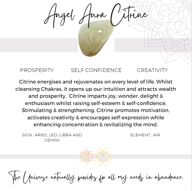 Angel Aura Citrine (Tumbled)